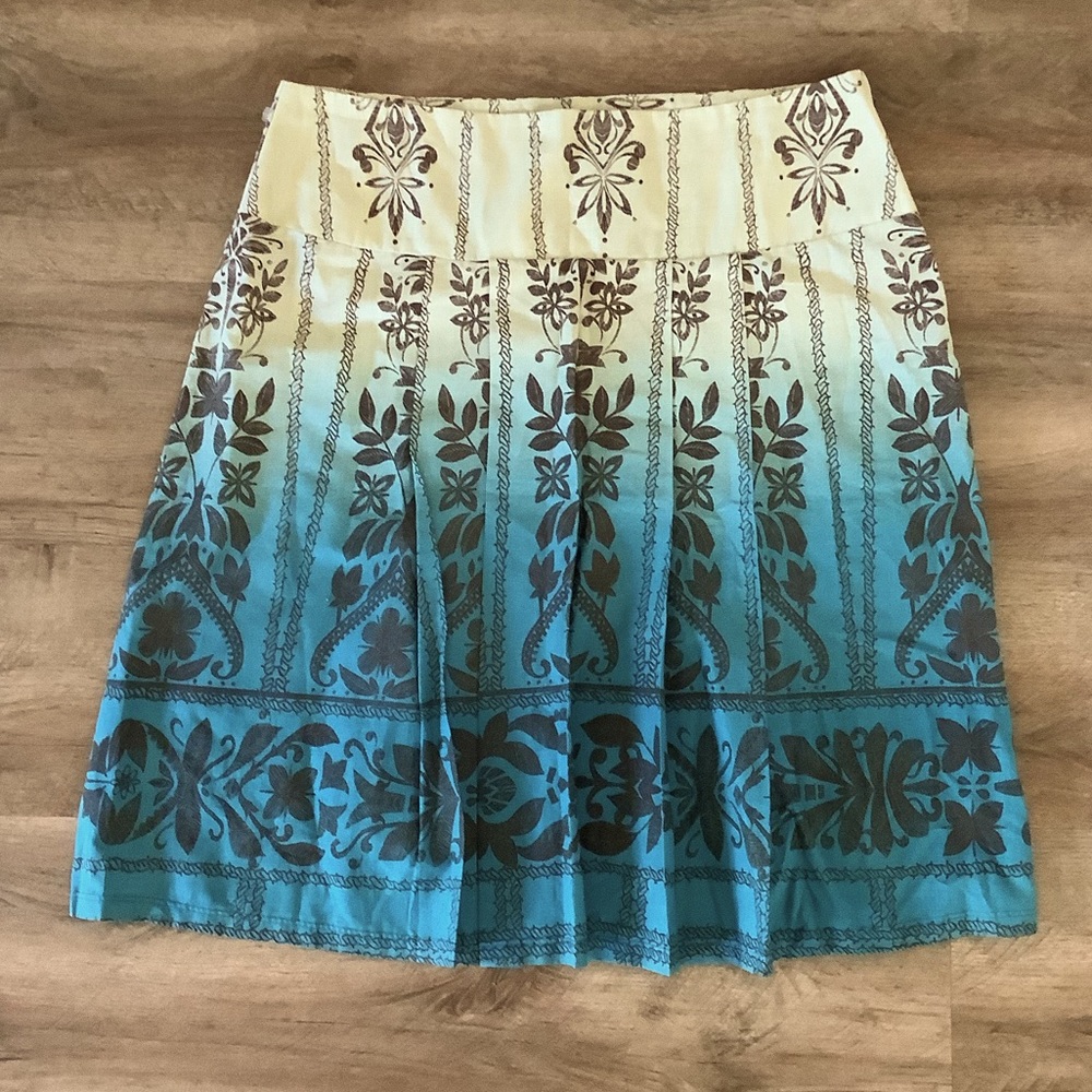 NWT Fairweather Midi Pleated Skirt Size Large Hawaii Polynesian